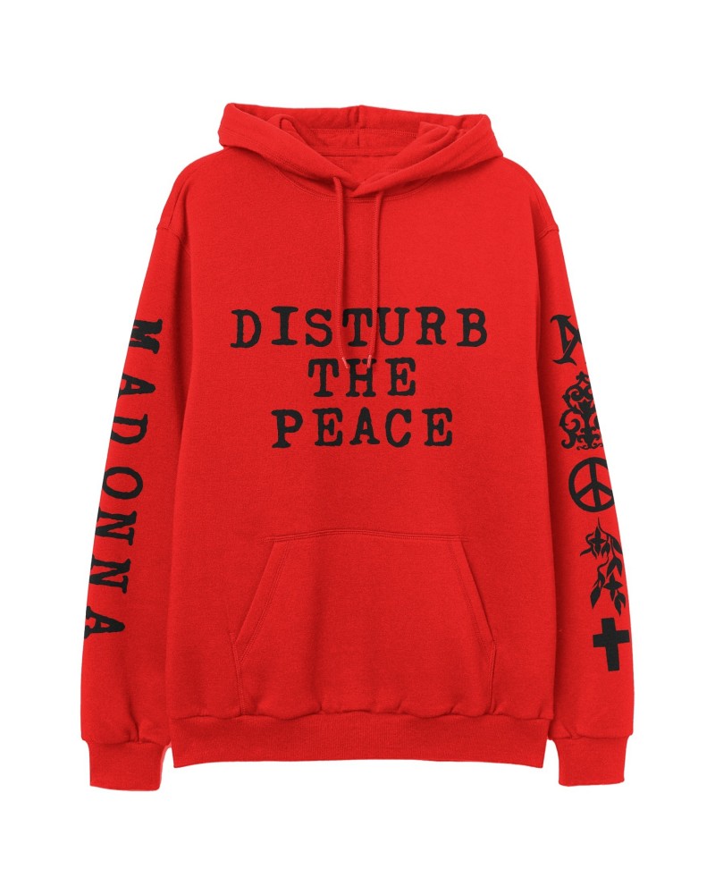 Madonna Disturbe The Peace Red Pullover Hoodie $5.73 Sweatshirts