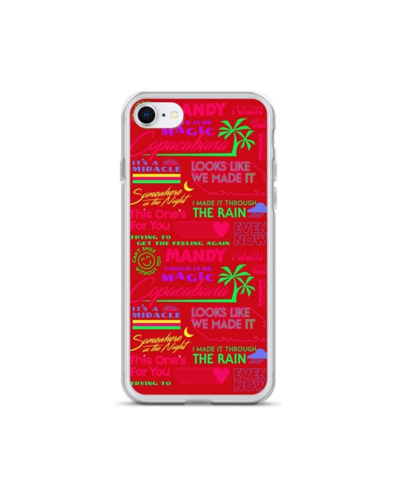 Barry Manilow MANILOW Neon Song Titles Red iPhone Case $16.54 Phone