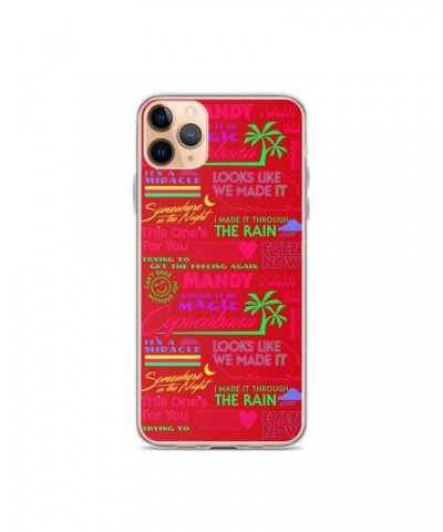 Barry Manilow MANILOW Neon Song Titles Red iPhone Case $16.54 Phone