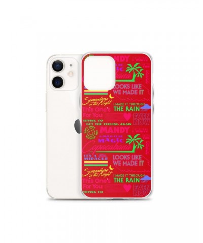 Barry Manilow MANILOW Neon Song Titles Red iPhone Case $16.54 Phone