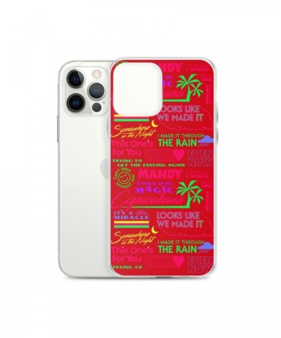 Barry Manilow MANILOW Neon Song Titles Red iPhone Case $16.54 Phone