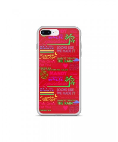 Barry Manilow MANILOW Neon Song Titles Red iPhone Case $16.54 Phone