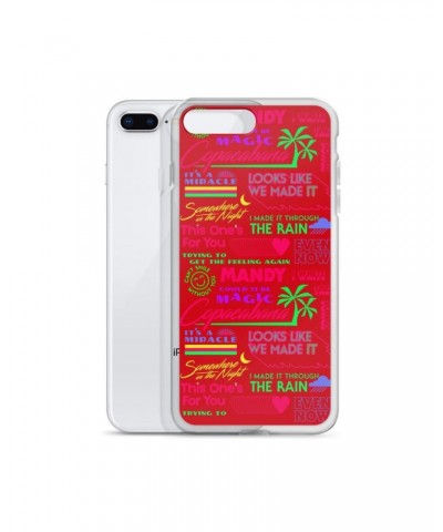 Barry Manilow MANILOW Neon Song Titles Red iPhone Case $16.54 Phone