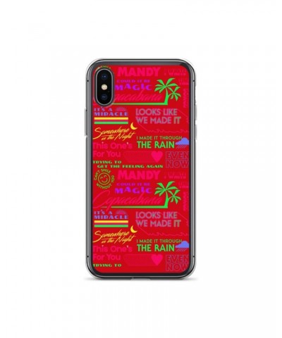 Barry Manilow MANILOW Neon Song Titles Red iPhone Case $16.54 Phone