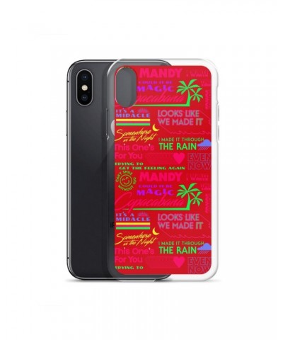 Barry Manilow MANILOW Neon Song Titles Red iPhone Case $16.54 Phone