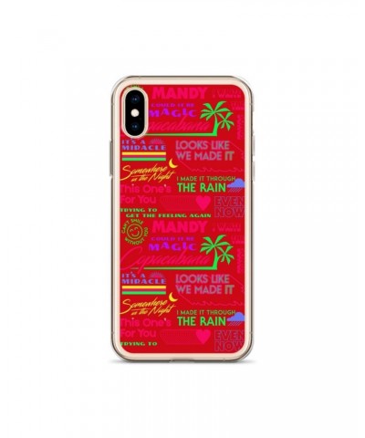 Barry Manilow MANILOW Neon Song Titles Red iPhone Case $16.54 Phone