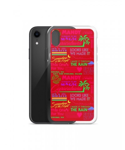 Barry Manilow MANILOW Neon Song Titles Red iPhone Case $16.54 Phone