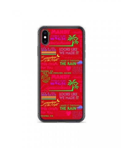 Barry Manilow MANILOW Neon Song Titles Red iPhone Case $16.54 Phone