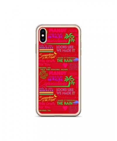 Barry Manilow MANILOW Neon Song Titles Red iPhone Case $16.54 Phone