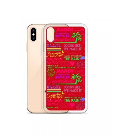 Barry Manilow MANILOW Neon Song Titles Red iPhone Case $16.54 Phone