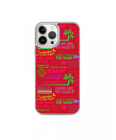 Barry Manilow MANILOW Neon Song Titles Red iPhone Case $16.54 Phone