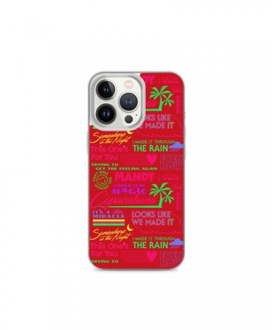 Barry Manilow MANILOW Neon Song Titles Red iPhone Case $16.54 Phone