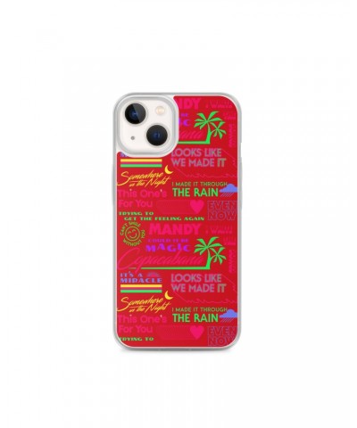 Barry Manilow MANILOW Neon Song Titles Red iPhone Case $16.54 Phone