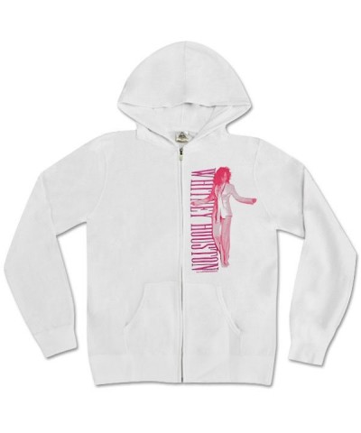 Whitney Houston Silhouette White Zip Hoodie $3.60 Sweatshirts