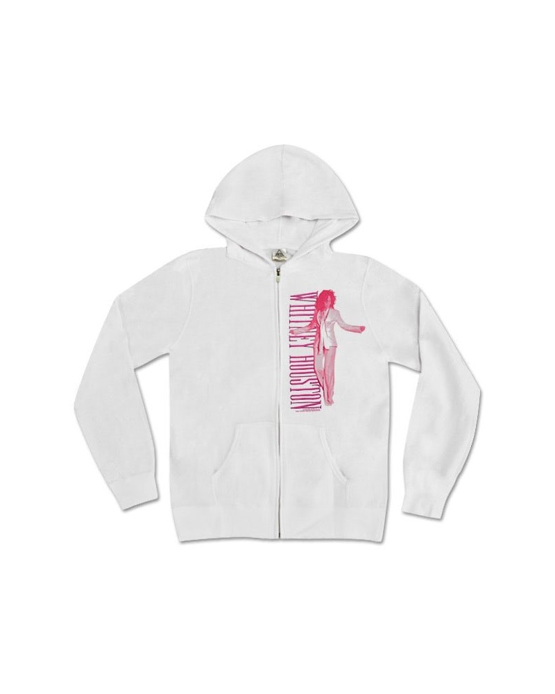 Whitney Houston Silhouette White Zip Hoodie $3.60 Sweatshirts