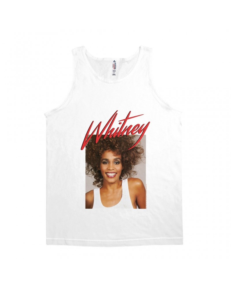 Whitney Houston Unisex Tank Top | 1987 Photo And Red Logo Image Shirt $5.94 Shirts