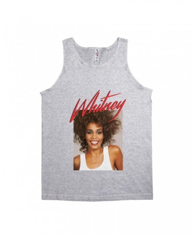 Whitney Houston Unisex Tank Top | 1987 Photo And Red Logo Image Shirt $5.94 Shirts