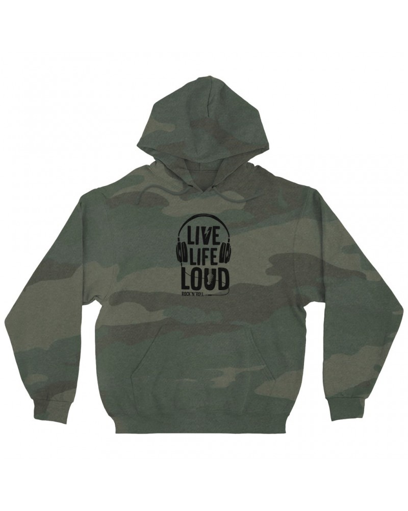 Music Life Camo Hoodie | Live Life Loud Pullover Hoodie $10.79 Sweatshirts