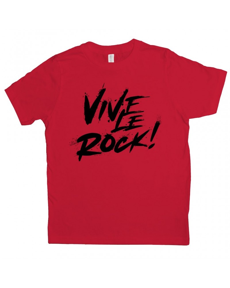 Music Life Kids T-Shirt | Vive Le Rock Kids Shirt $7.67 Kids