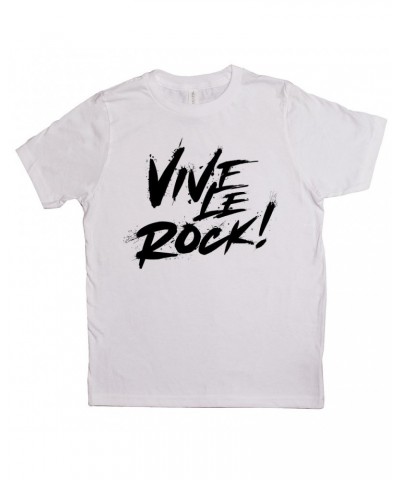 Music Life Kids T-Shirt | Vive Le Rock Kids Shirt $7.67 Kids