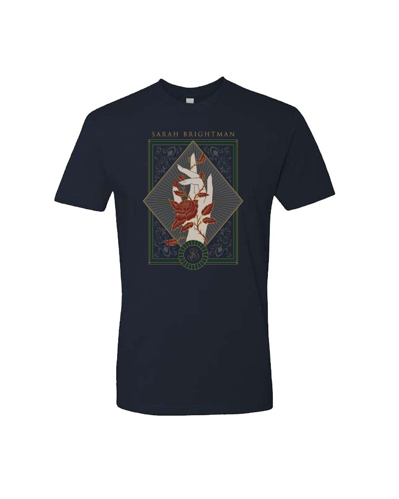 Sarah Brightman Unisex Navy Hand and Rose Tee $7.69 Shirts