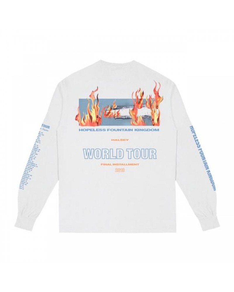 Halsey White Long Sleeve $10.10 Shirts