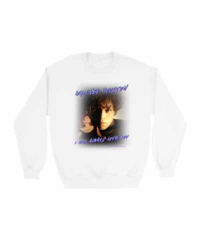 Whitney Houston Sweatshirt | I Will Always Love You Script Photo Collage Design Sweatshirt $10.28 Sweatshirts