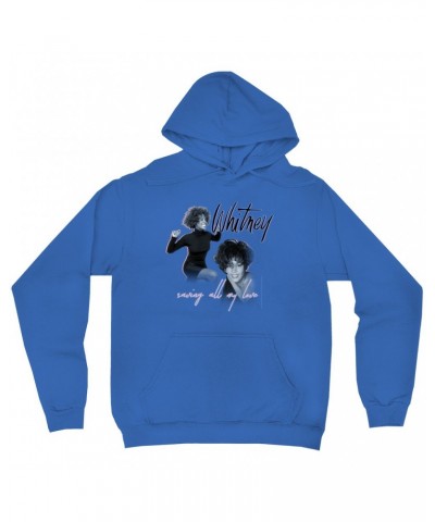 Whitney Houston Hoodie | Saving All My Love Pastel Photo Collage Hoodie $3.76 Sweatshirts