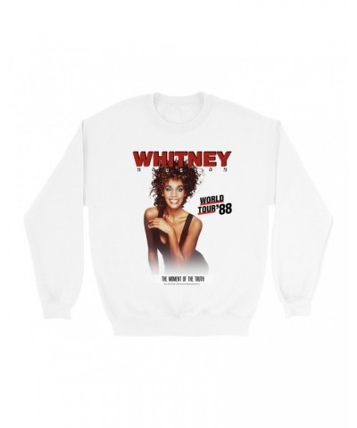 Whitney Houston Sweatshirt | 1988 World Tour Poster Image Sweatshirt $5.69 Sweatshirts