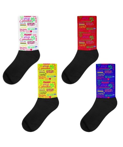 Barry Manilow MANILOW Neon Titles Socks $5.75 Footware