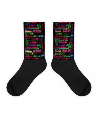 Barry Manilow MANILOW Neon Titles Socks $5.75 Footware