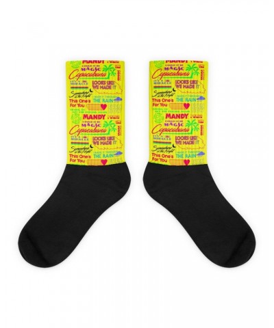 Barry Manilow MANILOW Neon Titles Socks $5.75 Footware