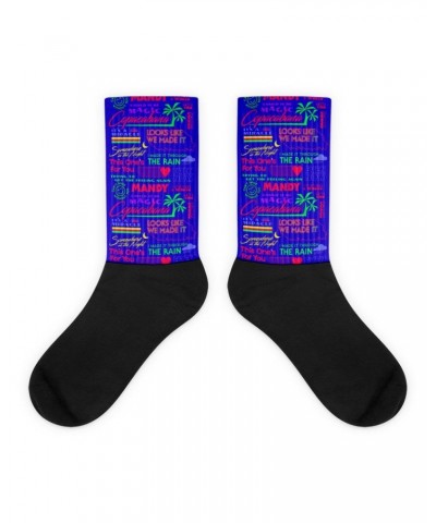 Barry Manilow MANILOW Neon Titles Socks $5.75 Footware