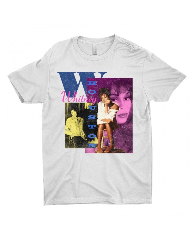 Whitney Houston T-Shirt | Colorful Collage Shirt $11.82 Shirts