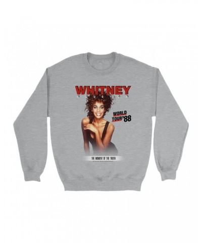 Whitney Houston Sweatshirt | 1988 World Tour Poster Image Sweatshirt $5.69 Sweatshirts