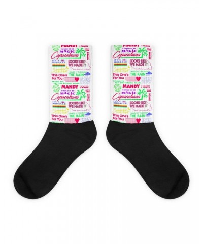 Barry Manilow MANILOW Neon Titles Socks $5.75 Footware