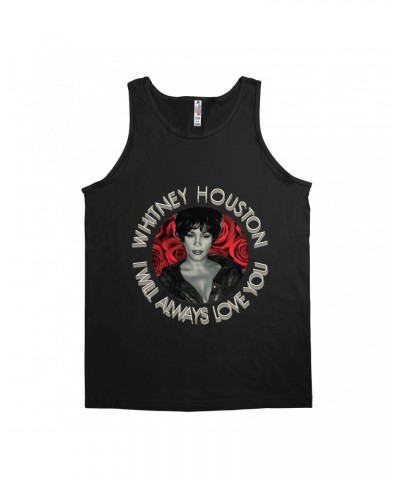 Whitney Houston Unisex Tank Top | I Will Always Love You Roses Design Shirt $5.27 Shirts