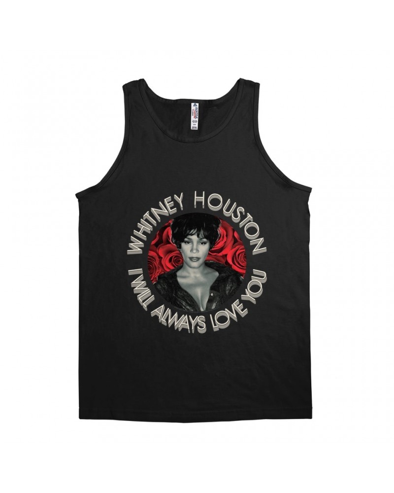 Whitney Houston Unisex Tank Top | I Will Always Love You Roses Design Shirt $5.27 Shirts