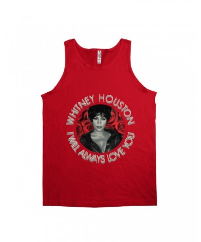 Whitney Houston Unisex Tank Top | I Will Always Love You Roses Design Shirt $5.27 Shirts