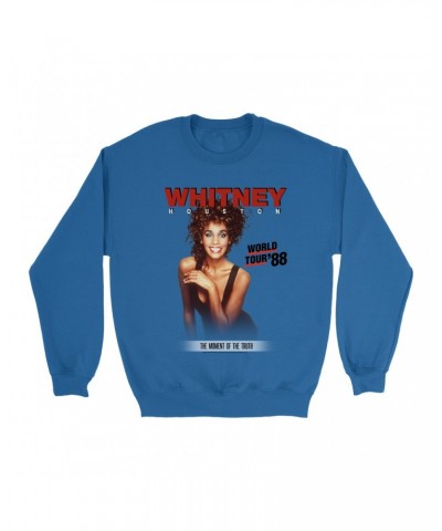 Whitney Houston Sweatshirt | 1988 World Tour Poster Image Sweatshirt $5.69 Sweatshirts