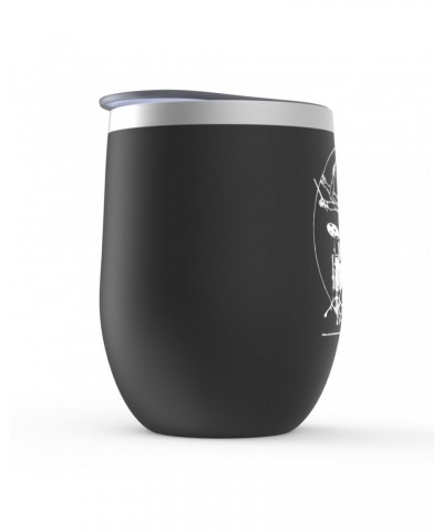 Music Life Wine Tumbler | Vitruvian Drummer Stemless Wine Tumbler $13.10 Drinkware