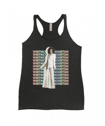 Whitney Houston Ladies' Tank Top | Nothing But Love Pastel Rainbow Album Photo Image Shirt $7.94 Shirts