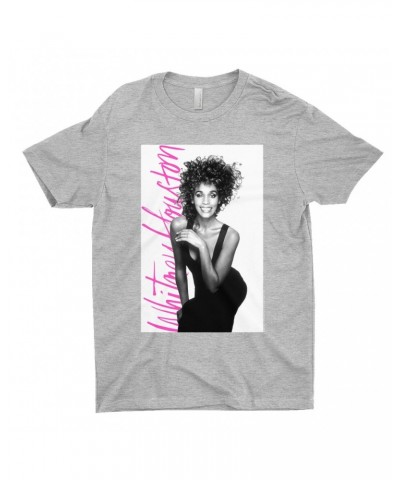 Whitney Houston T-Shirt | Album Photo With Hot Pink Signature Image Shirt $6.80 Shirts