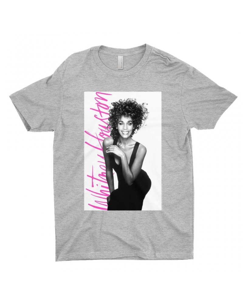 Whitney Houston T-Shirt | Album Photo With Hot Pink Signature Image Shirt $6.80 Shirts