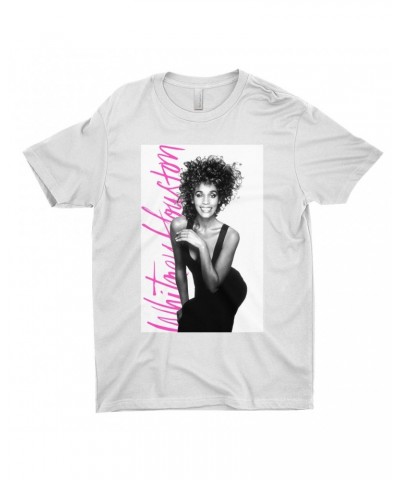 Whitney Houston T-Shirt | Album Photo With Hot Pink Signature Image Shirt $6.80 Shirts