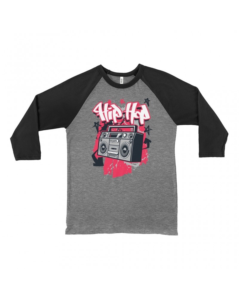 Music Life 3/4 Sleeve Baseball Tee | Hip Hop Life Shirt $6.10 Shirts