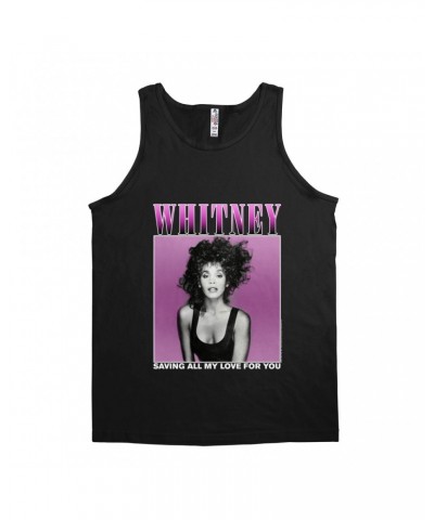 Whitney Houston Unisex Tank Top | Saving All My Love For You Ombre Purple Design Shirt $7.39 Shirts