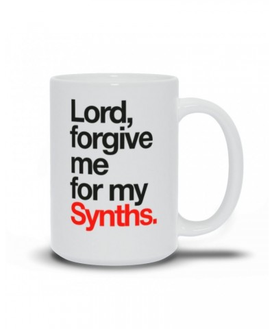 Music Life Mug | Forgive Me For My Synths Mug $7.97 Drinkware