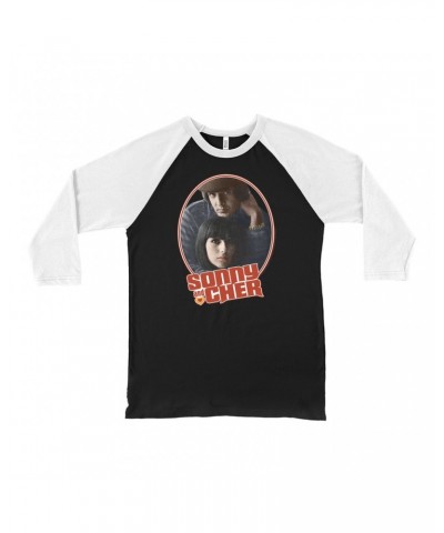 Sonny & Cher 3/4 Sleeve Baseball Tee | Retro Design Shirt $6.08 Shirts