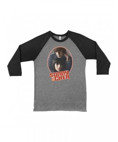 Sonny & Cher 3/4 Sleeve Baseball Tee | Retro Design Shirt $6.08 Shirts